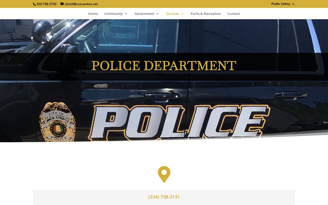 Union Springs Police Department criminal records contact page