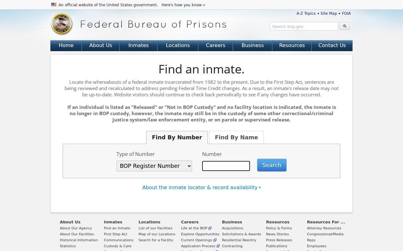 Federal custody locator for Bullock County criminal record research